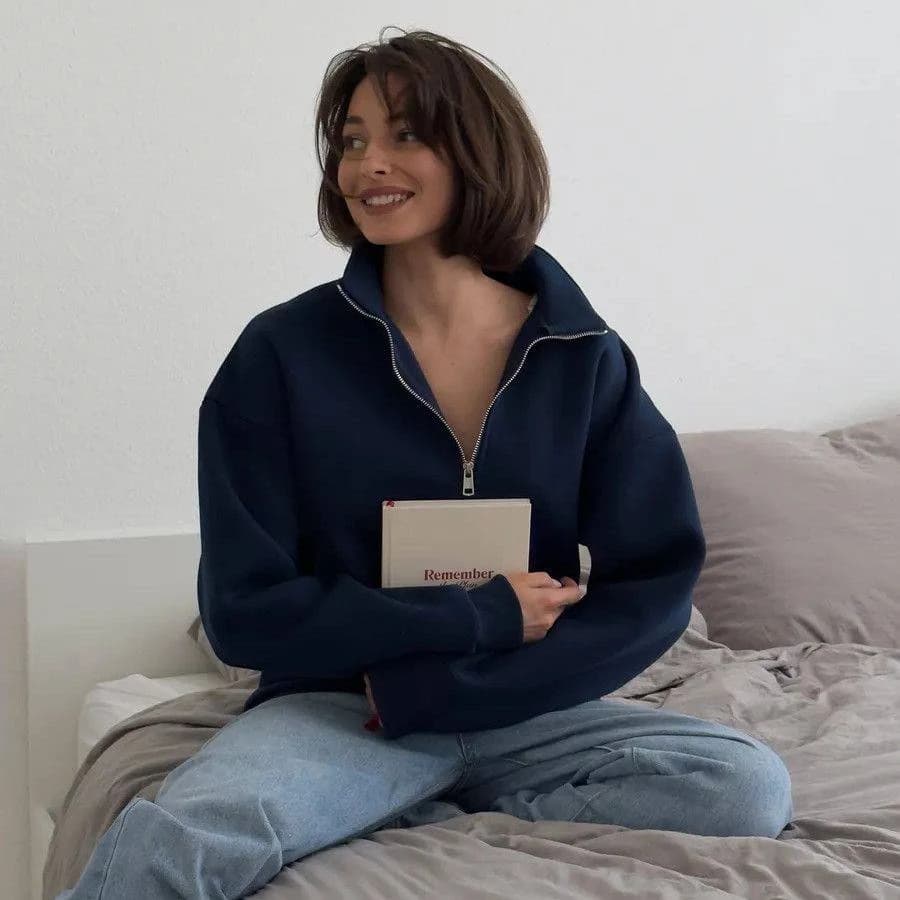 Oversize Quarter-Zip Jumper