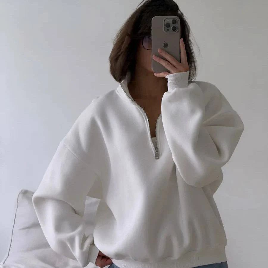 Oversize Quarter-Zip Jumper