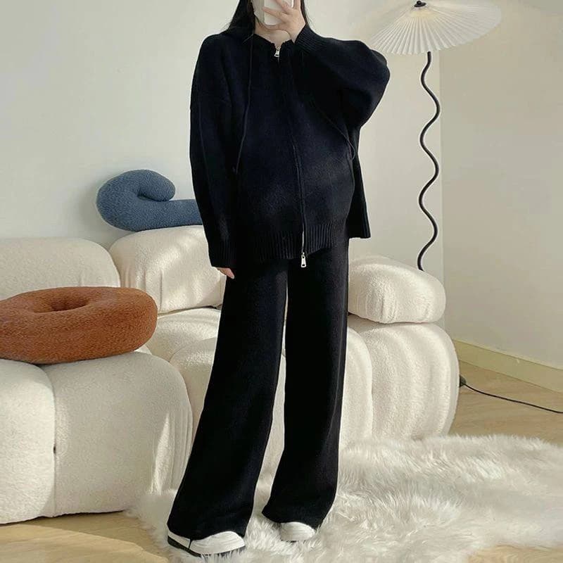 Noir Knit Lounge Set