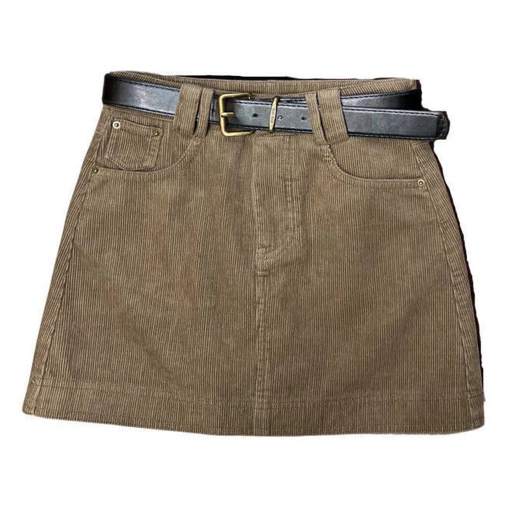 Taupe Corduroy Mini