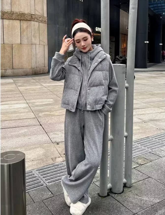 Heather Grey Layered Set