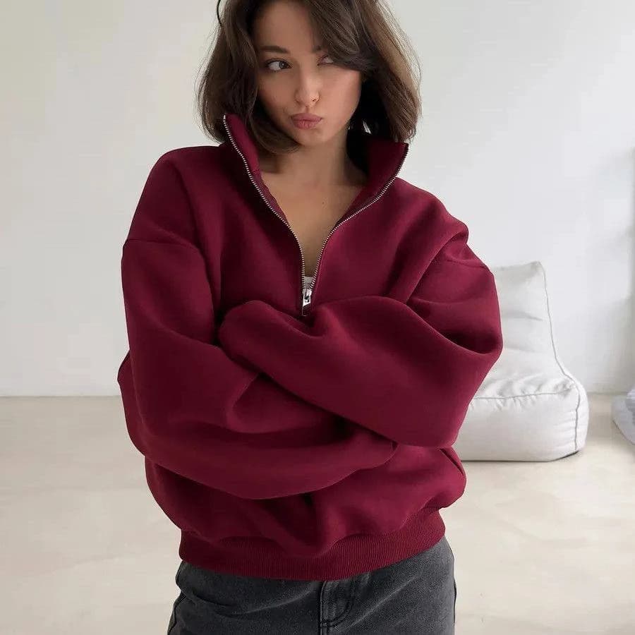 Oversize Quarter-Zip Jumper