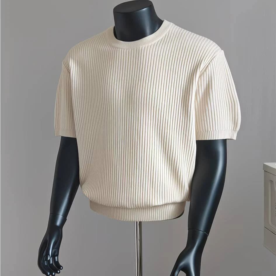Ribbed Mock-Neck