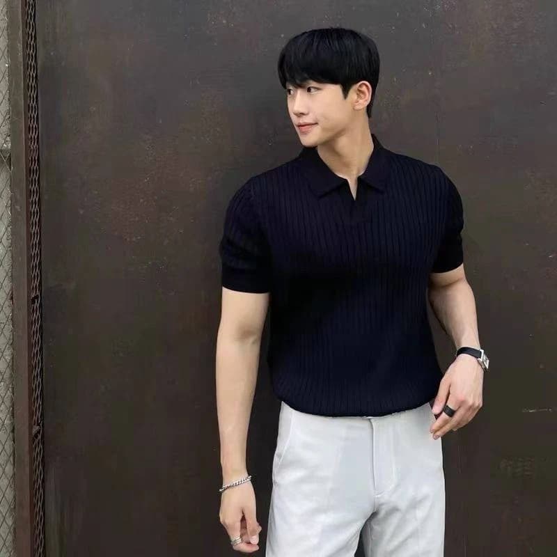 Vertical Knit Polo