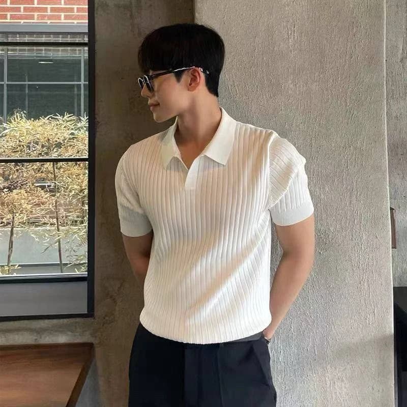 Vertical Knit Polo