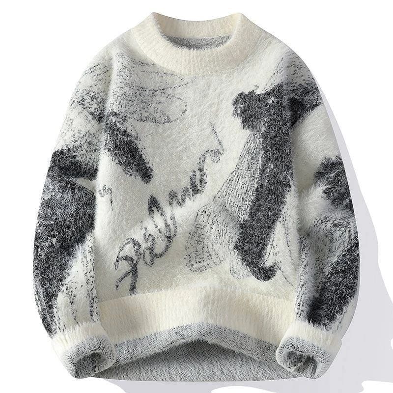 Blurred Script Mohair