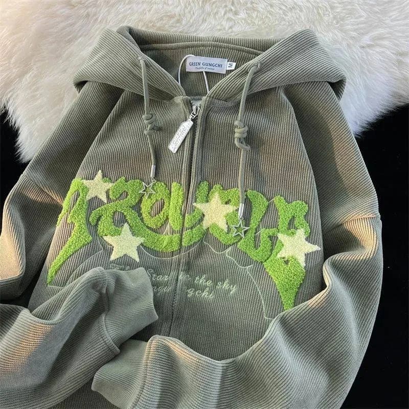 Trouble Star Zip Hoodie