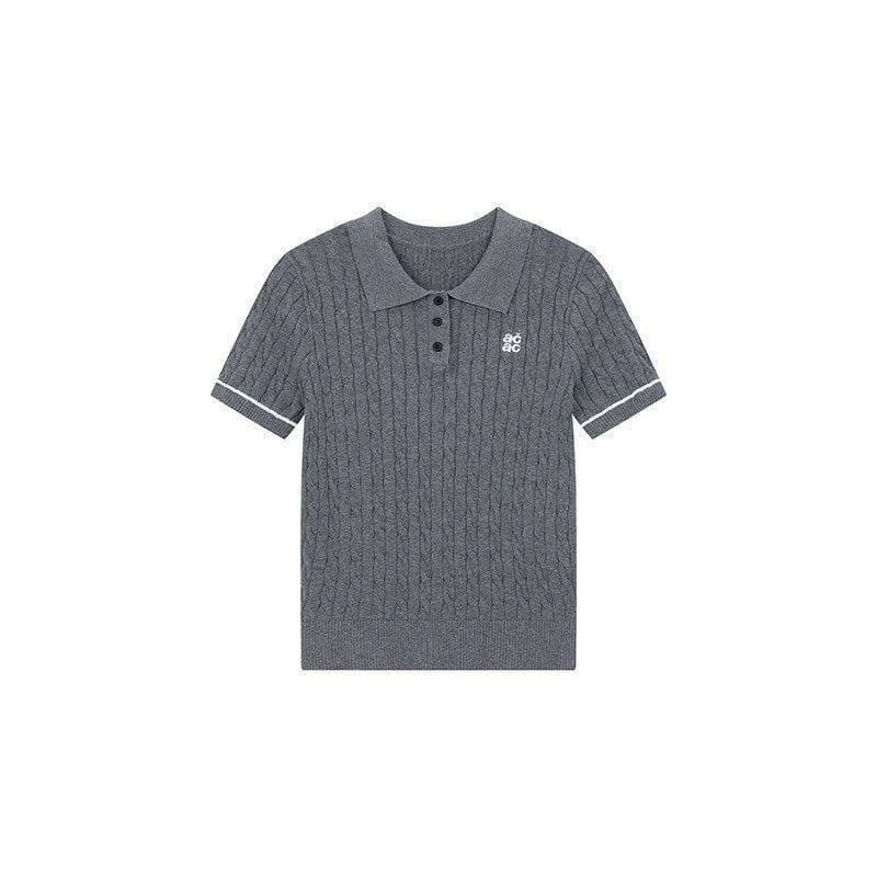 Cable Knit Polo
