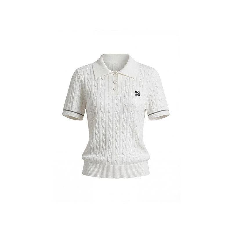 Cable Knit Polo